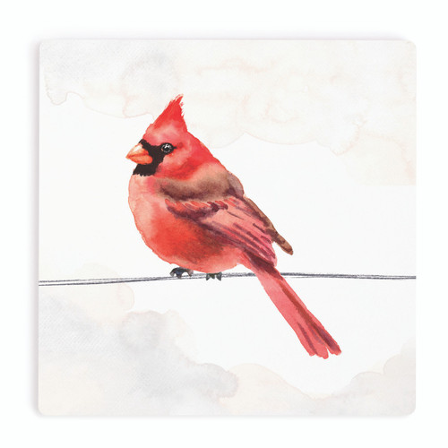 P. Graham Dunn Birds Of A Feather Collection Coaster - Cardinal