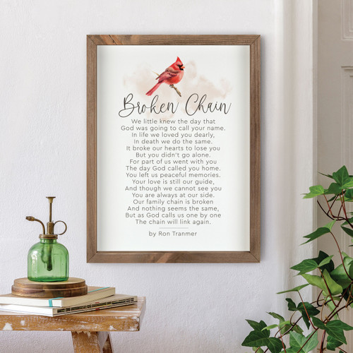 p. graham dunn Birds Of A Feather Collection Framed Art - Broken Chain