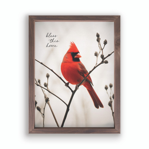 P. Graham Dunn Birds Of A Feather Collection Framed Linen Art - Bless This Home