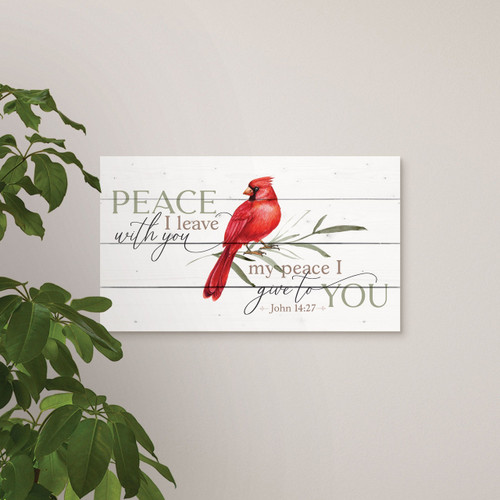 P. Graham Dunn Birds Of A Feather Collection Pallet Sign - Peace I Leave With You