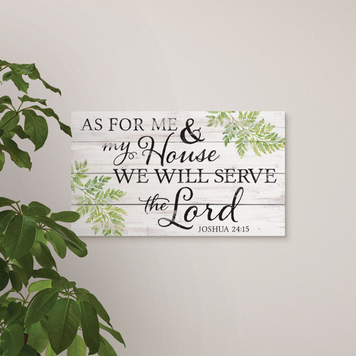 p. graham dunn Blessings Collection Pallet Sign - As For Me & My House We Will Serve The Lord