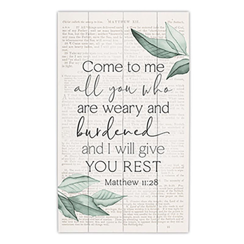 p. graham dunn Blessings Collection Pallet Sign - Come To Me And I Will Give You Rest