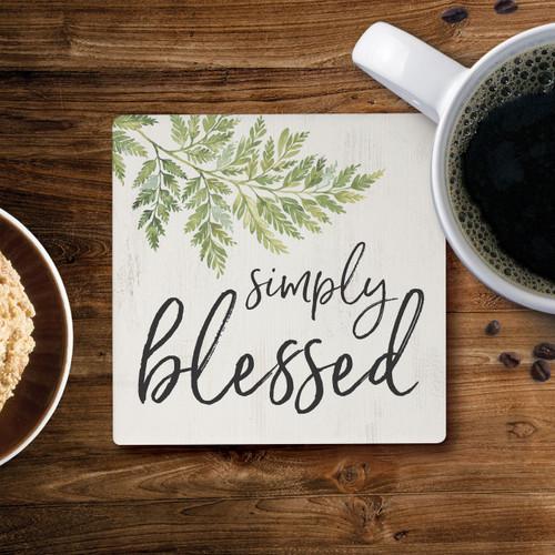p. graham dunn Blessings Collection Square Coaster - Simply Blessed