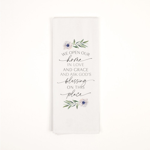P. Graham Dunn Blessings Collection Tea Towels - We Open Our Home