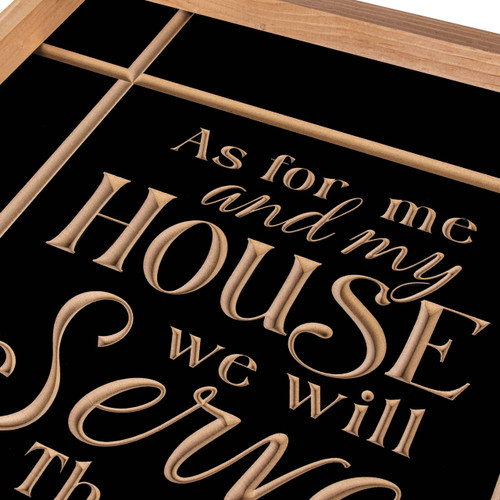 P. Graham Dunn Carved Black Collection - As For Me & My House We Will Serve The Lord