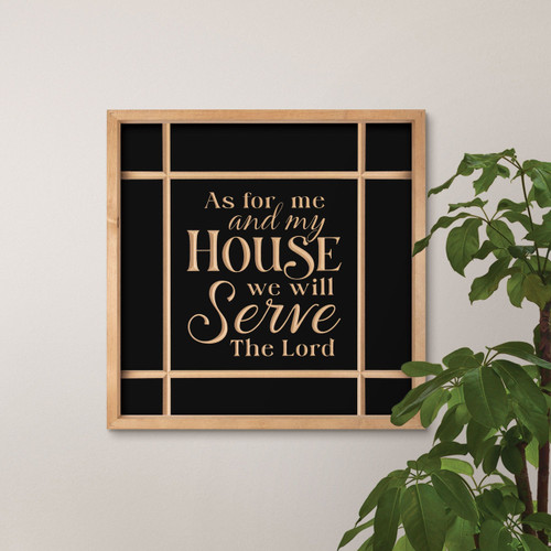 P. Graham Dunn Carved Black Collection - As For Me & My House We Will Serve The Lord