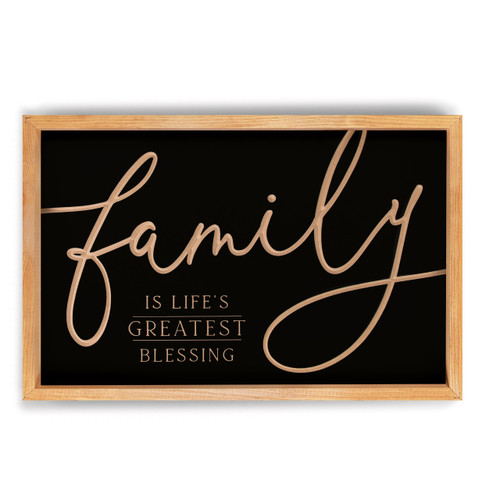 P. Graham Dunn Carved Black Collection - Family Is Life's Greatest Blessing