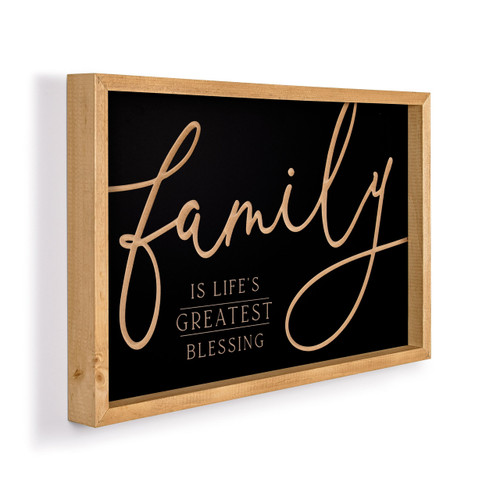 P. Graham Dunn Carved Black Collection - Family Is Life's Greatest Blessing