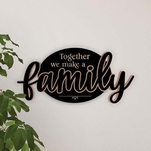 P. Graham Dunn Carved Black Collection - Together We Make A Family