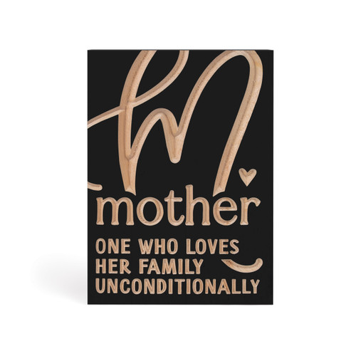 p. graham dunn Carved Black Collection Word Block - Mother One Who Loves