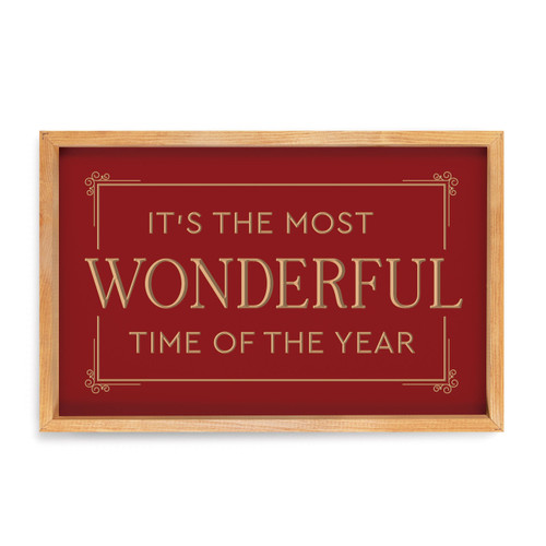 p. graham dunn Carved Christmas Collection Framed Art - It's The Most Wonderful Time Of The Year