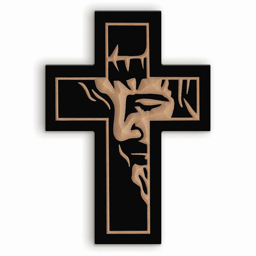 p. graham dunn Carved Cross Of Faith Collection - Jesus Black Small
