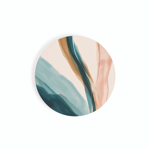 P. Graham Dunn Ceramic Car Coasters (Retail Pack) - Blue Abstract