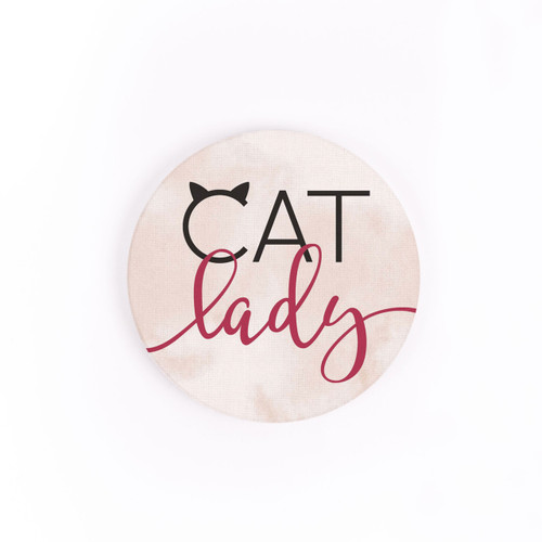 P. Graham Dunn Ceramic Car Coasters (Retail Pack) - Cat Lady