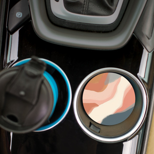 P. Graham Dunn Ceramic Car Coasters (Retail Pack) - Cream Stripe