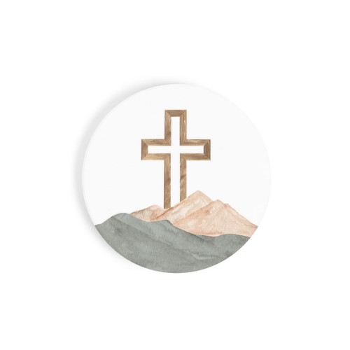 P. Graham Dunn Ceramic Car Coasters (Retail Pack) - Cross