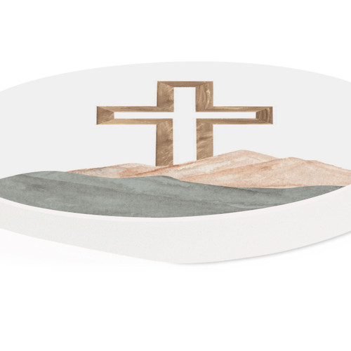 P. Graham Dunn Ceramic Car Coasters (Retail Pack) - Cross