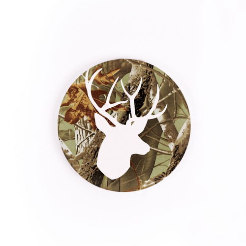 P. Graham Dunn Ceramic Car Coasters (Retail Pack) - Deer Camo