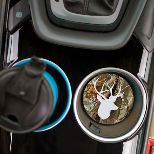 p. graham dunn Ceramic Car Coasters (Retail Pack) - Deer Camo