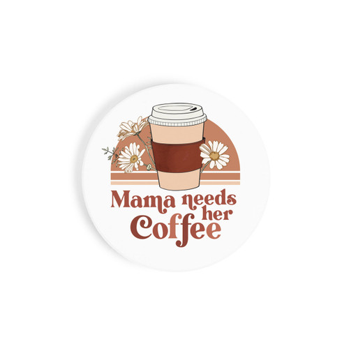 p. graham dunn Ceramic Car Coasters (Retail Pack) - Mama Needs Her Coffee