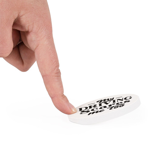 P. Graham Dunn Ceramic Car Coasters (Retail Pack) - My Driving Scares Me Too