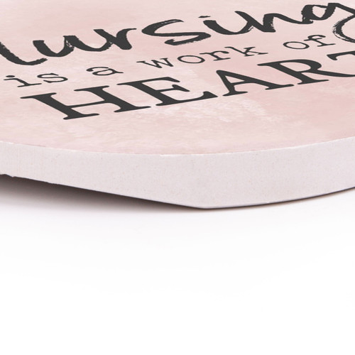 p. graham dunn Ceramic Car Coasters (Retail Pack) - Nursing Is A Work Of Heart