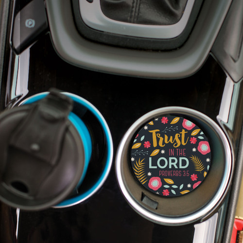 p. graham dunn Ceramic Car Coasters (Retail Pack) - Trust In The Lord