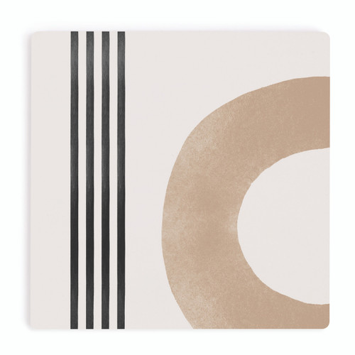 P. Graham Dunn Ceramic Coasters - Circle Line Abstract