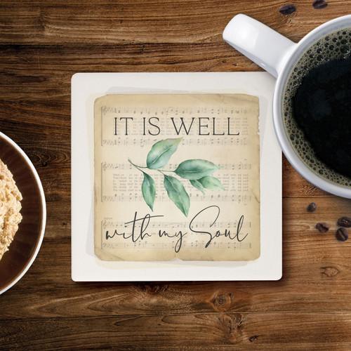 p. graham dunn Ceramic Coasters - It Is Well With My Soul
