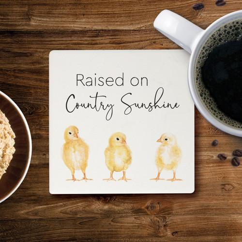 p. graham dunn Ceramic Coasters - Raised On Country Sunshine