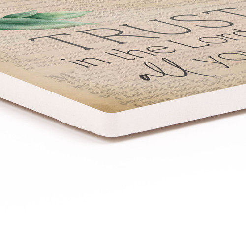 P. Graham Dunn Ceramic Coasters - Trust In The Lord With All Your Heart