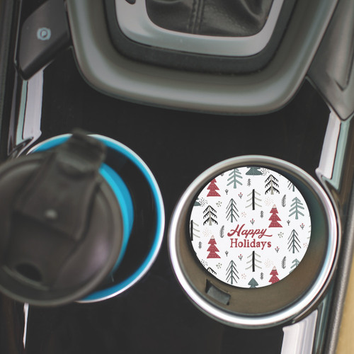 p. graham dunn Christmas Car Coasters (Retail Pack) - Happy