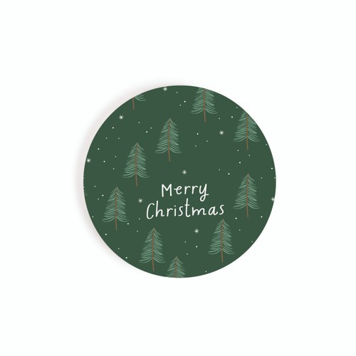 P. Graham Dunn Christmas Car Coasters (Retail Pack) - Merry Green