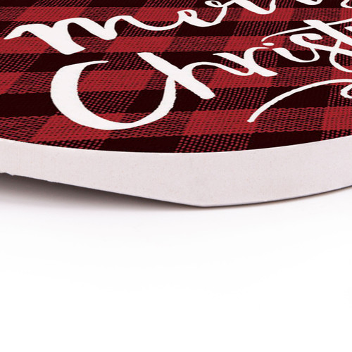 P. Graham Dunn Christmas Car Coasters (Retail Pack) - Merry Red Plaid