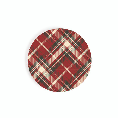 P. Graham Dunn Christmas Car Coasters (Retail Pack) - Red Plaid
