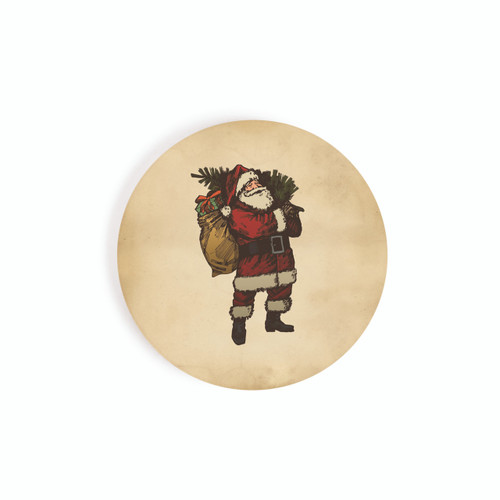 P. Graham Dunn Christmas Car Coasters (Retail Pack) - Vintage Santa