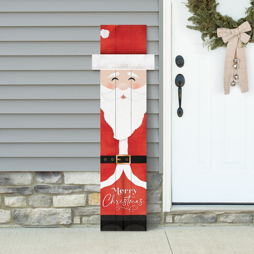 p. graham dunn Christmas Porch Sign - Santa Merry Christmas