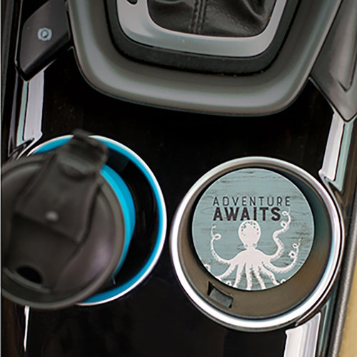 p. graham dunn Coastal Collection Car Coaster (Retail Pack) - Adventure Awaits