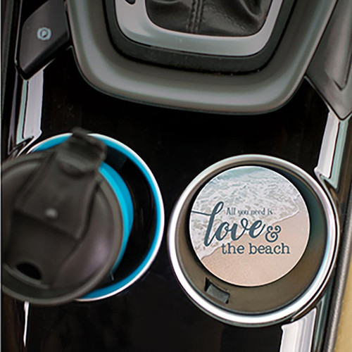 p. graham dunn Coastal Collection Car Coaster (Retail Pack) - All You Need Is Love
