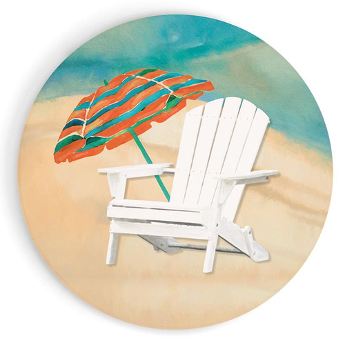P. Graham Dunn Coastal Collection Car Coaster (Retail Pack) - Beach Chair