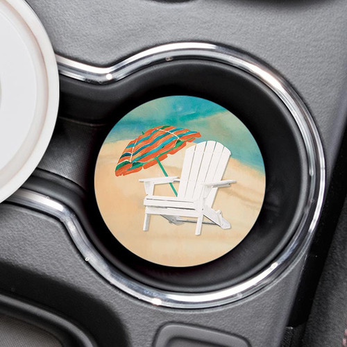 p. graham dunn Coastal Collection Car Coaster (Retail Pack) - Beach Chair