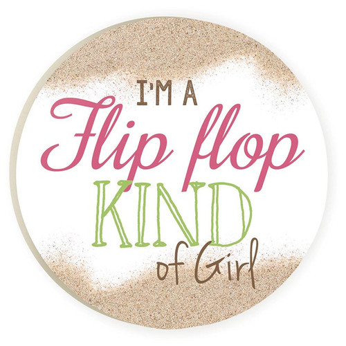 p. graham dunn Coastal Collection Car Coaster (Retail Pack) - I'm A Flip Flop