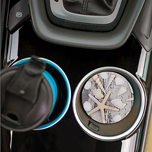 p. graham dunn Coastal Collection Car Coaster (Retail Pack) - Starfish And Shells