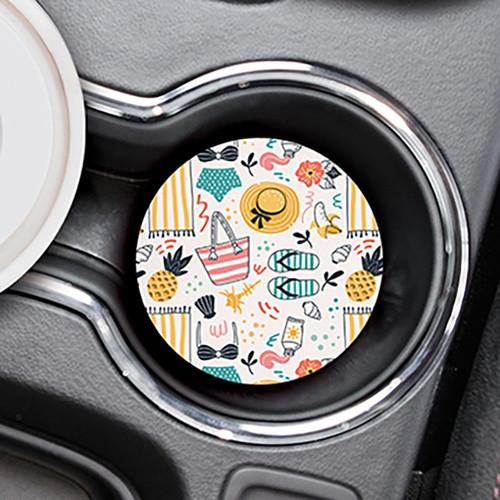 p. graham dunn Coastal Collection Car Coasters (Retail Pack) - Beach Theme