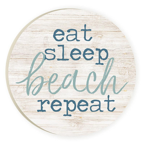 P. Graham Dunn Coastal Collection Car Coasters (Retail Pack) - Eat Sleep Beach