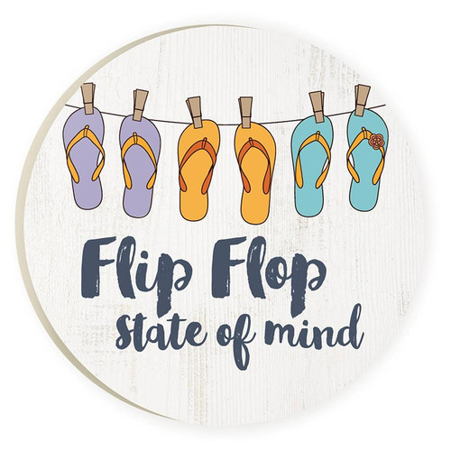 P. Graham Dunn Coastal Collection Car Coasters (Retail Pack) - Flip Flop