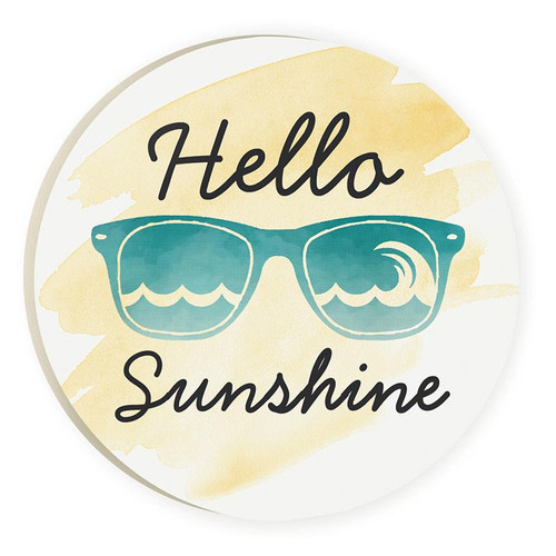 P. Graham Dunn Coastal Collection Car Coasters (Retail Pack) - Hello Sunshine