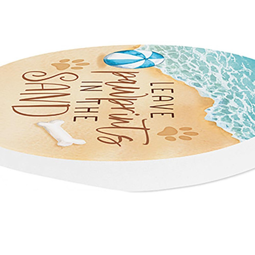 P. Graham Dunn Coastal Collection Car Coasters (Retail Pack) - Leave Pawprints