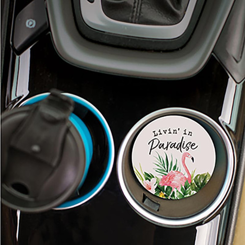 p. graham dunn Coastal Collection Car Coasters (Retail Pack) - Livin' In Paradise