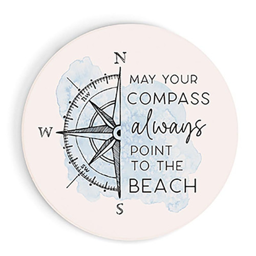 P. Graham Dunn Coastal Collection Car Coasters (Retail Pack) - May Your Compass